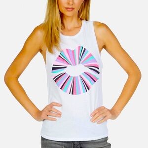 NEW LAUREN MOSHI ASHLIN RAINBOW RAY LIP TANK